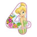 Tinkerbell Number 4 Edible Icing Image